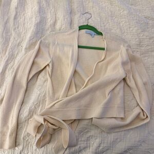 Hill House Cream Wrap Sweater